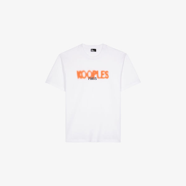 

Футболка из хлопка с коротким рукавом и принтом логотипа The Kooples, белый
