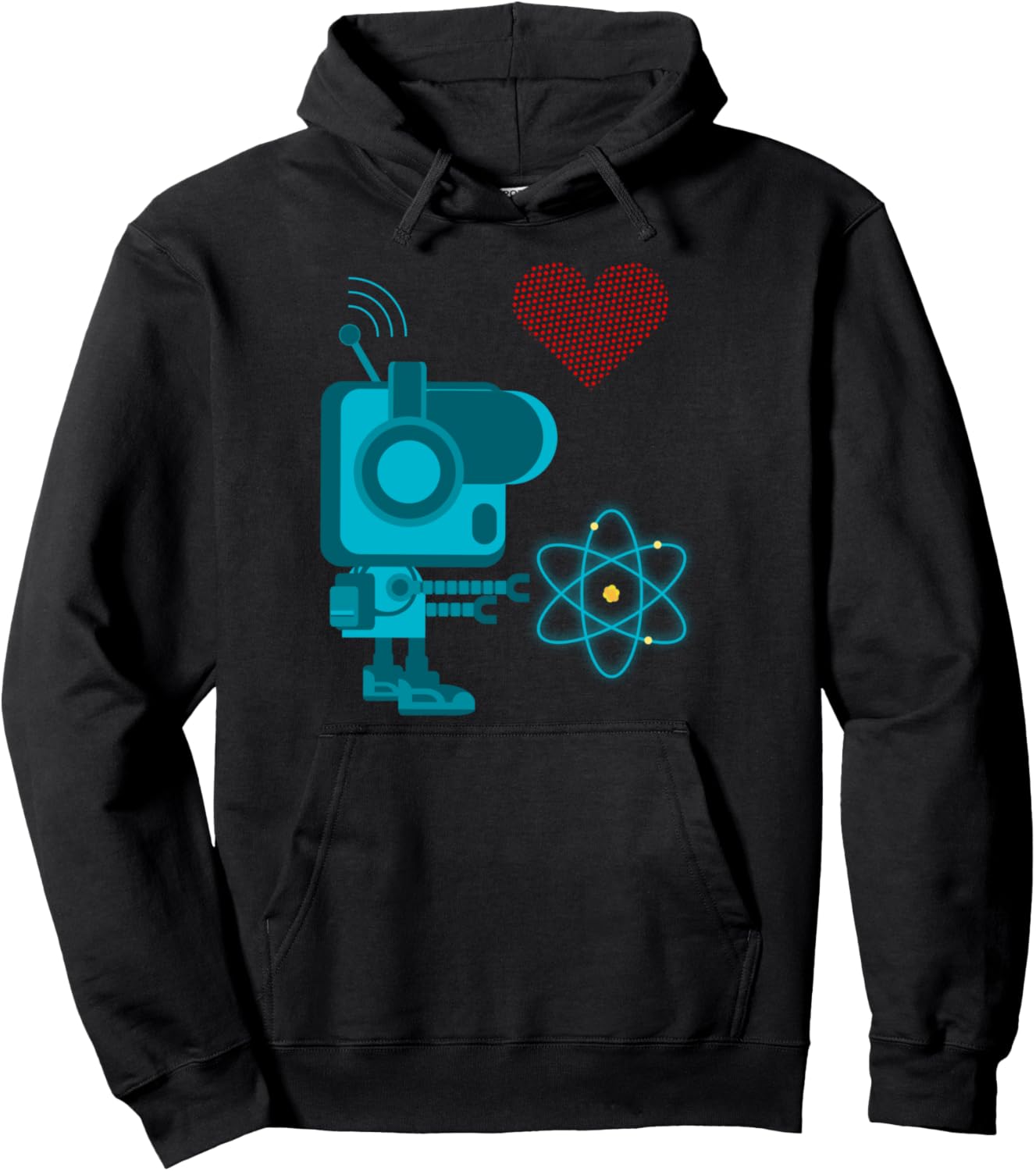 

Худи для любителя науки, робота, ядерной энергии, физики и гика Physics Nerd Atomic Energy Robot Shirts & Gifts, черный