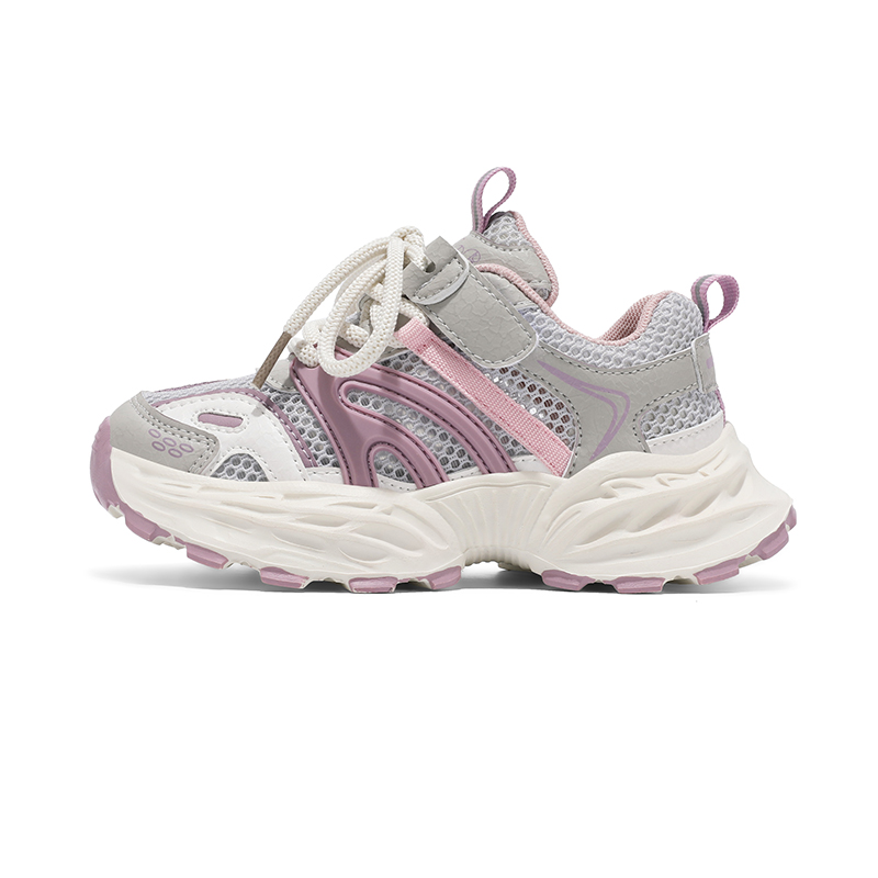 

Нескользящие, износостойкие, дышащие низкие детские кроссовки для повседневной носки FIRS Kids, черный/серый