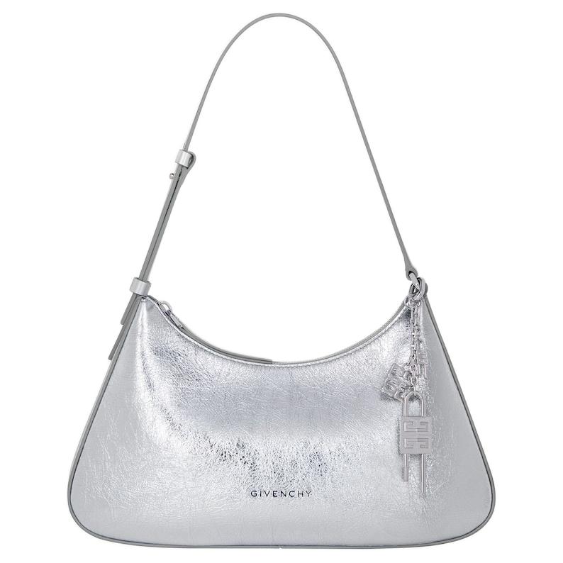 

Givenchy Сумка через плечо Lucky Lock Calfskin, маленькая, женская, светло-серебристый