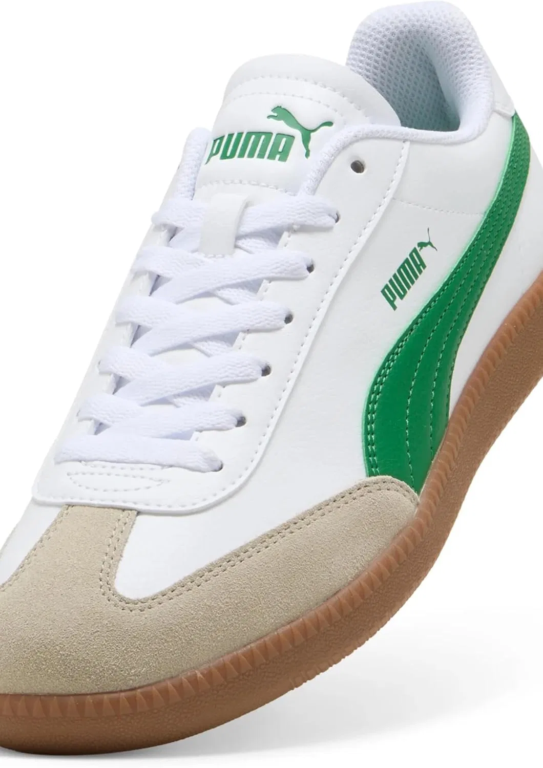 Кроссовки PUMA 9-T унисекс 398174 18, белые/светло-зеленые — фото 4