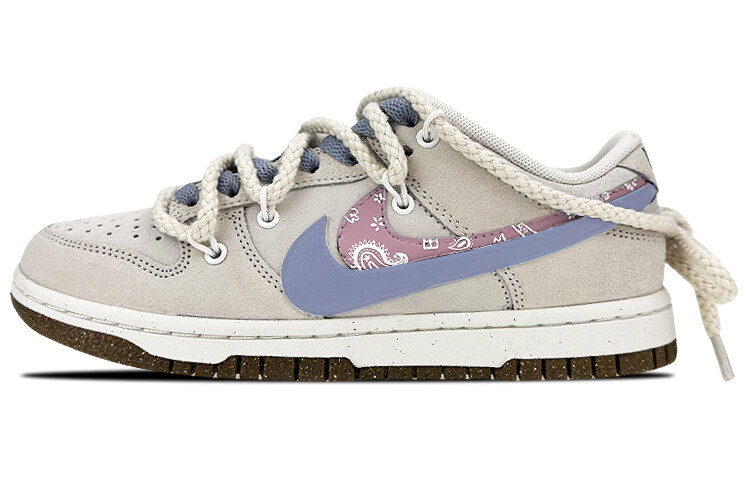 

Кроссовки Nike Dunk Skateboard Shoes Women's Low-Top Gray Pink/Purple