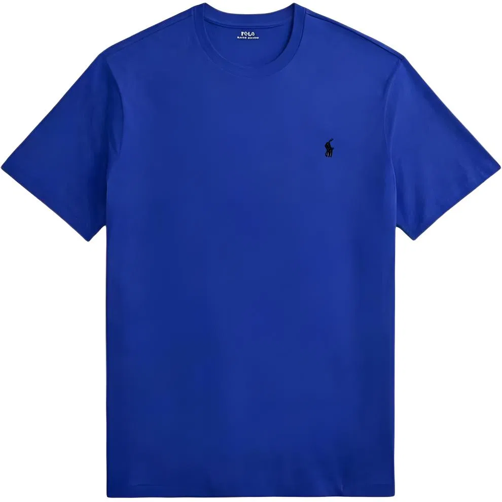 Футболка хлопковая с круглым вырезом Polo Ralph Lauren синяя