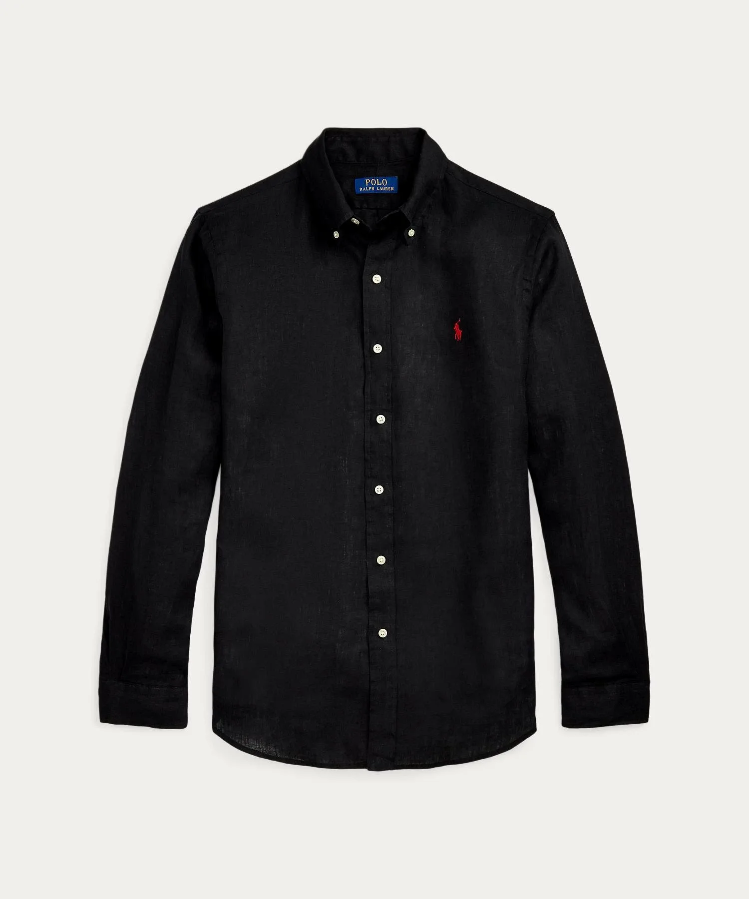 Классическая льняная рубашка Polo Ralph Lauren, 001 Black — фото 2