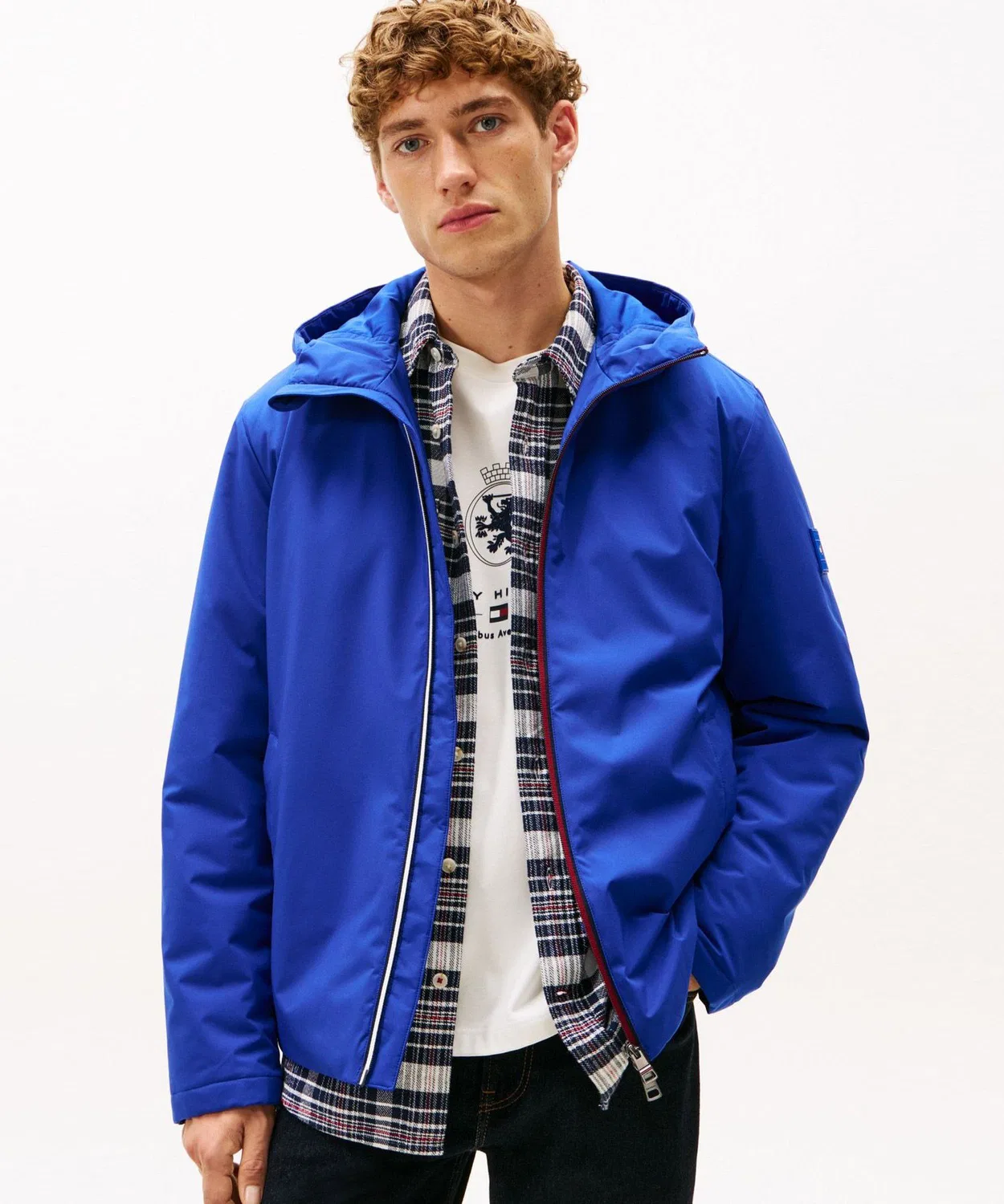 Куртка с капюшоном Tommy Hilfiger синяя