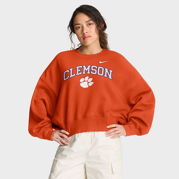 Женский оверсайз худи Clemson Tigers Phoenix Arch оранжевый Nike