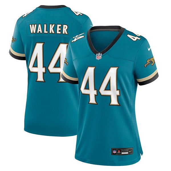 Женская футболка Jacksonville Jaguars Travon Walker Prowler Throwback Game Teal Nike — фото 2
