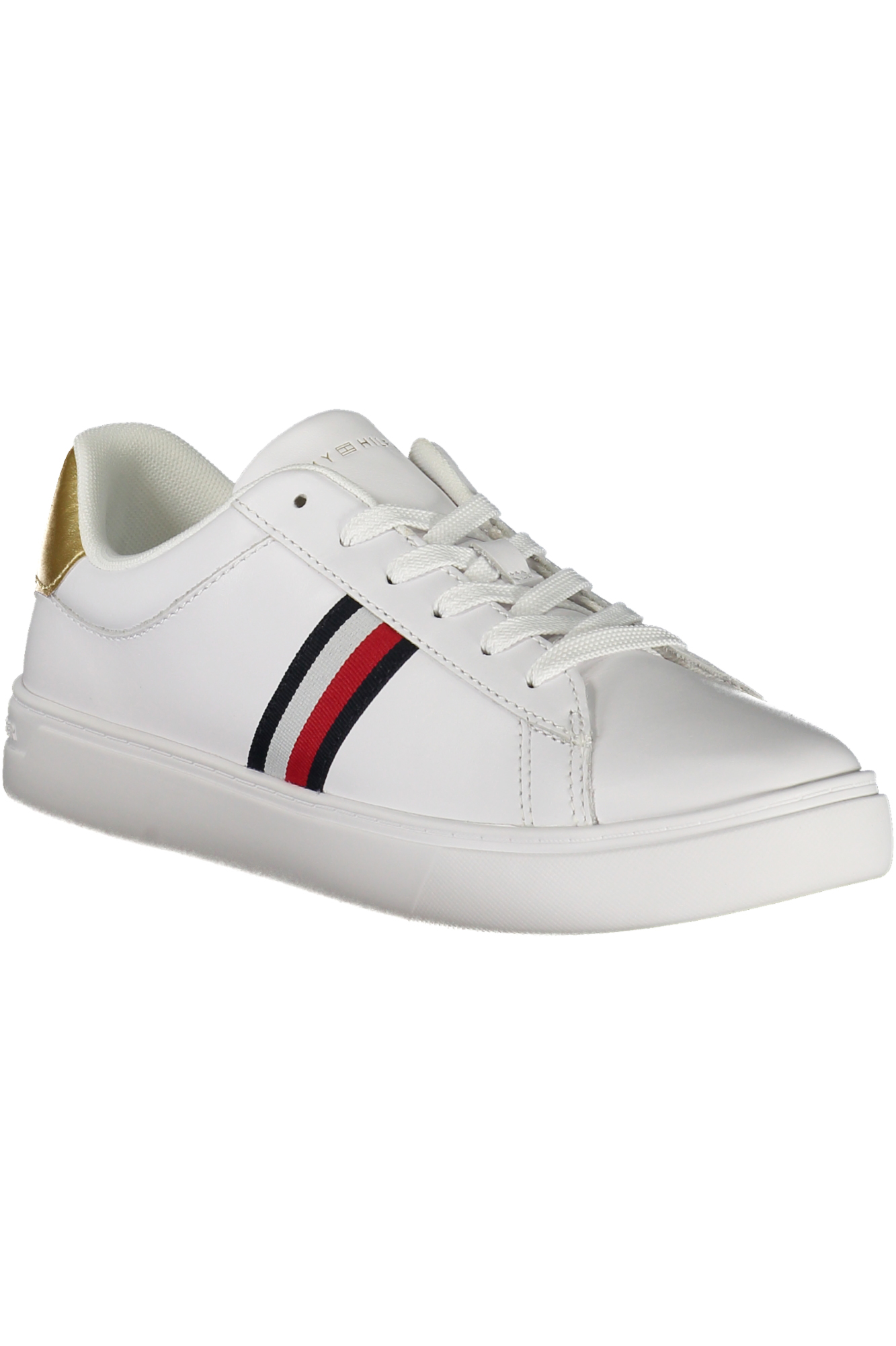 Кроссовки женские Tommy Hilfiger спортивные, белый / золотой — фото 2