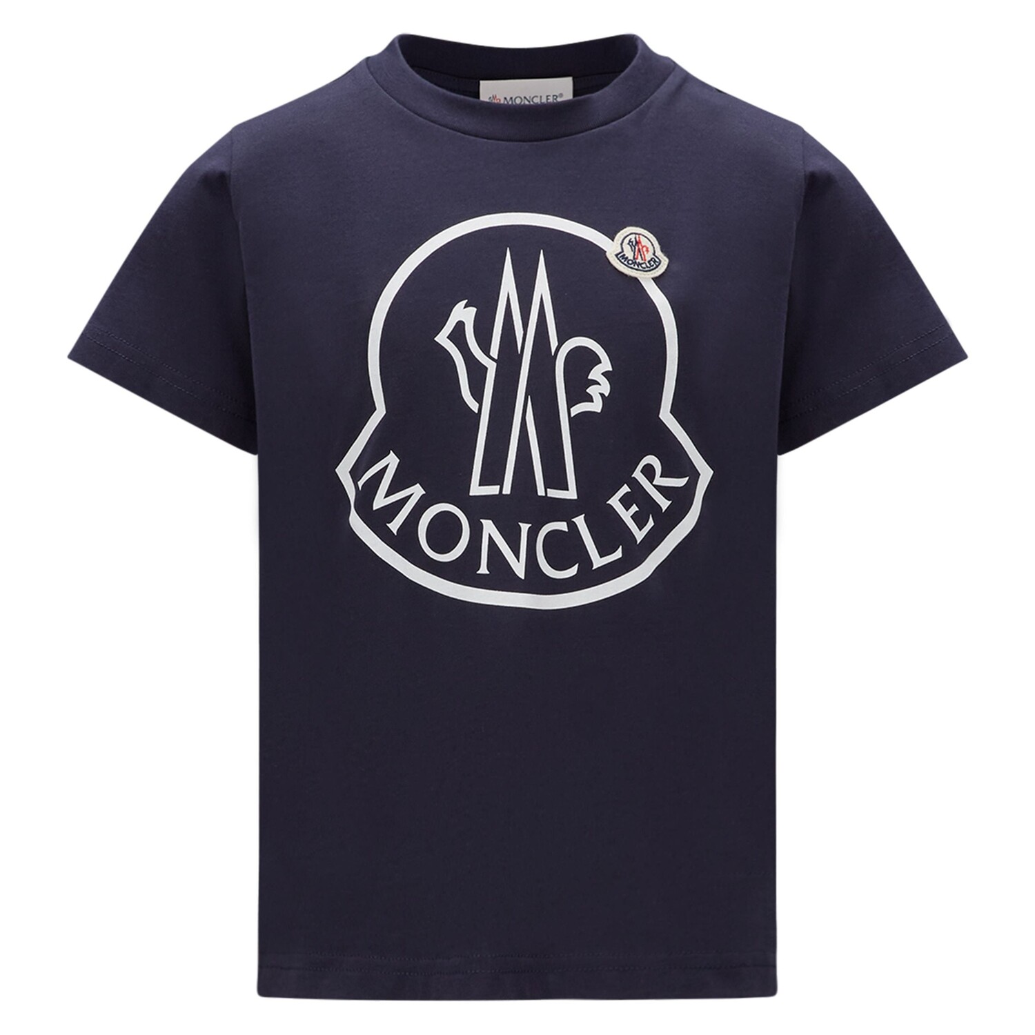 

Темно-синяя футболка с логотипом Moncler, синий