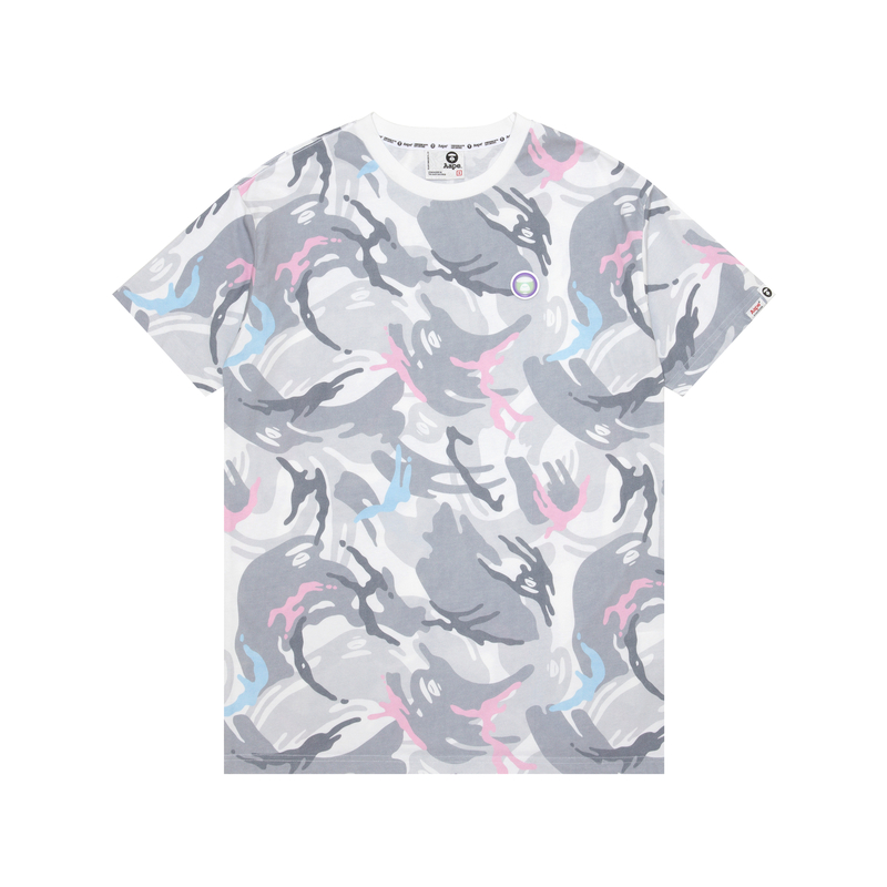 

Футболка из хлопка с камуфляжным принтом Aape, белый