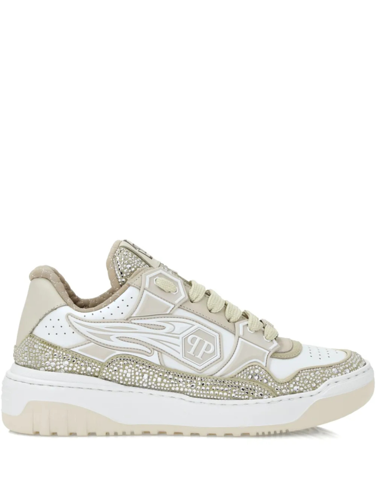 Кроссовки Philipp Plein Strass Hexagon, нейтральный