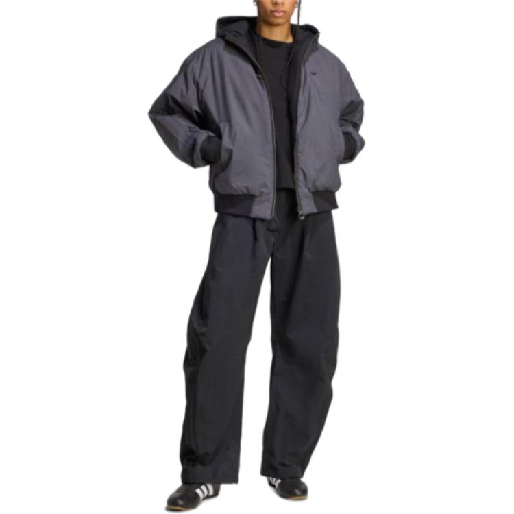Adidas Originals Куртка-бомбер FW25 реверсивная женская, Graphite Black/Black — фото 4