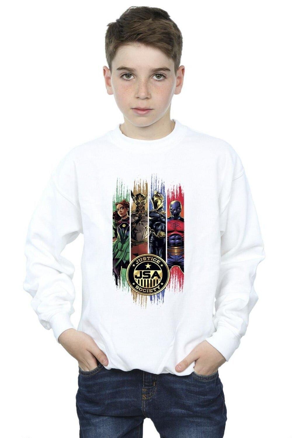 

Черный - Толстовка с золотым значком Adam JSA DC Comics, белый