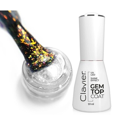 

УФ-лак для ногтей GEM TOP COAT CLAVIER с блестящим глянцевым гелем для ногтей УФ-гель для дизайна ногтей Рубиновый гель-лак