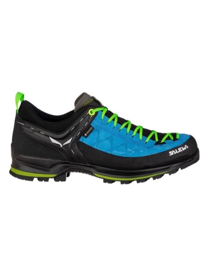 

Походная обувь Salewa, цвет blue danube/fluo green