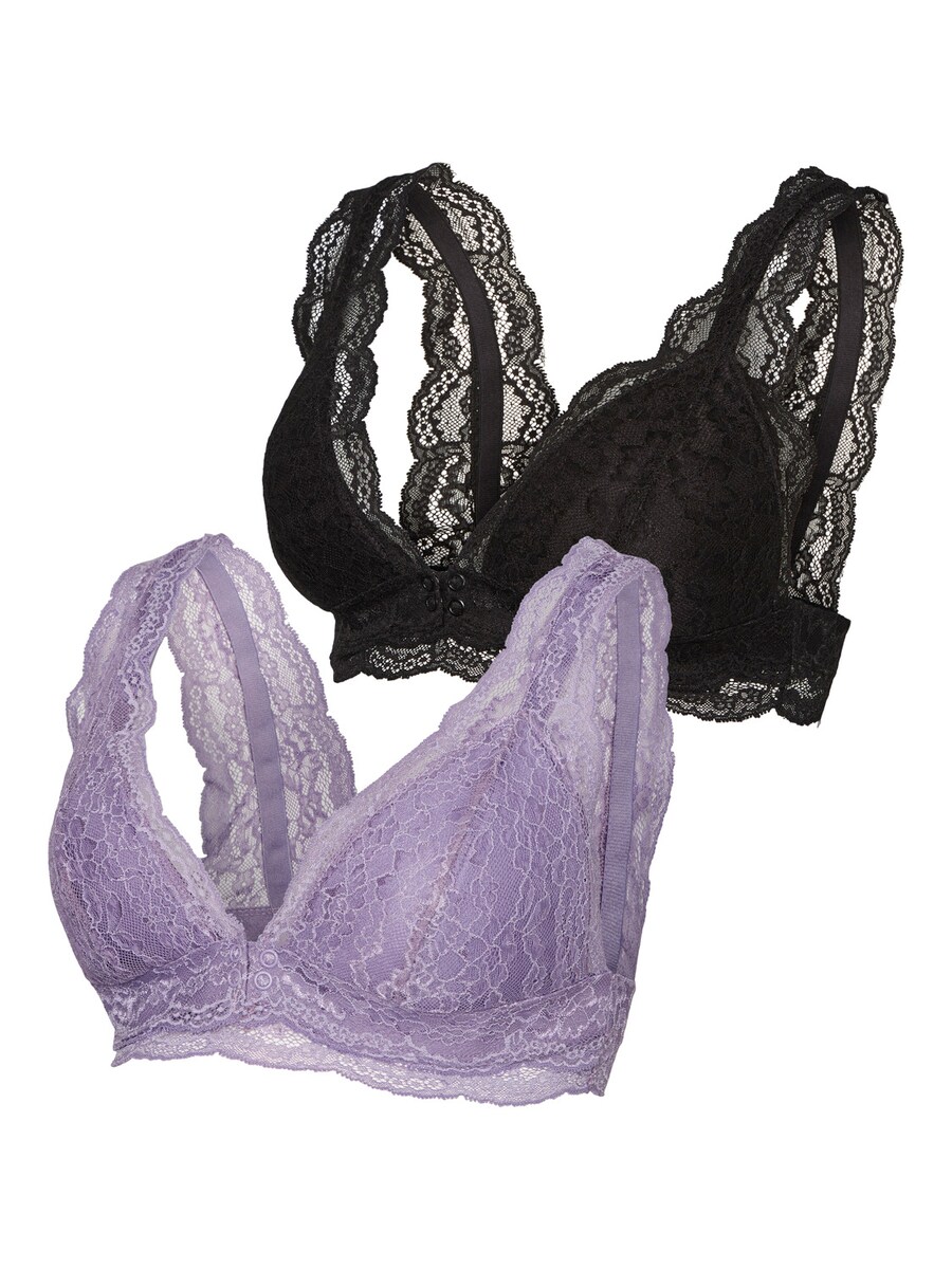 

Треугольный бюстгальтер для кормления MAMALICIOUS Newsenia, цвет Light purple/Black