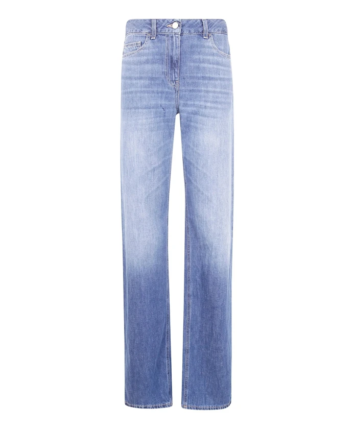 

Синие джинсовые брюки Elisabetta Franchi, синий