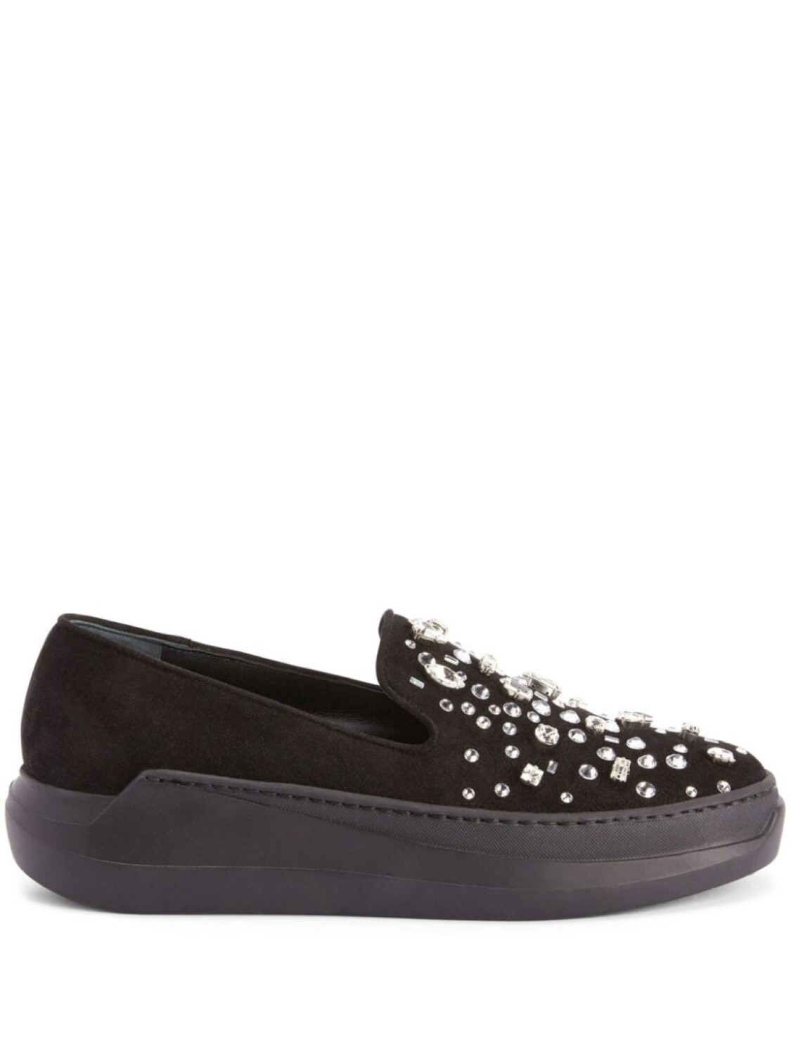 

Giuseppe Zanotti лоферы Afelia с кристаллами, черный