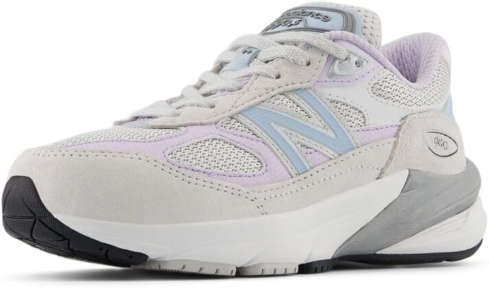 

Детские кроссовки New Balance 990 V6 на шнуровке, серый/лавандовый