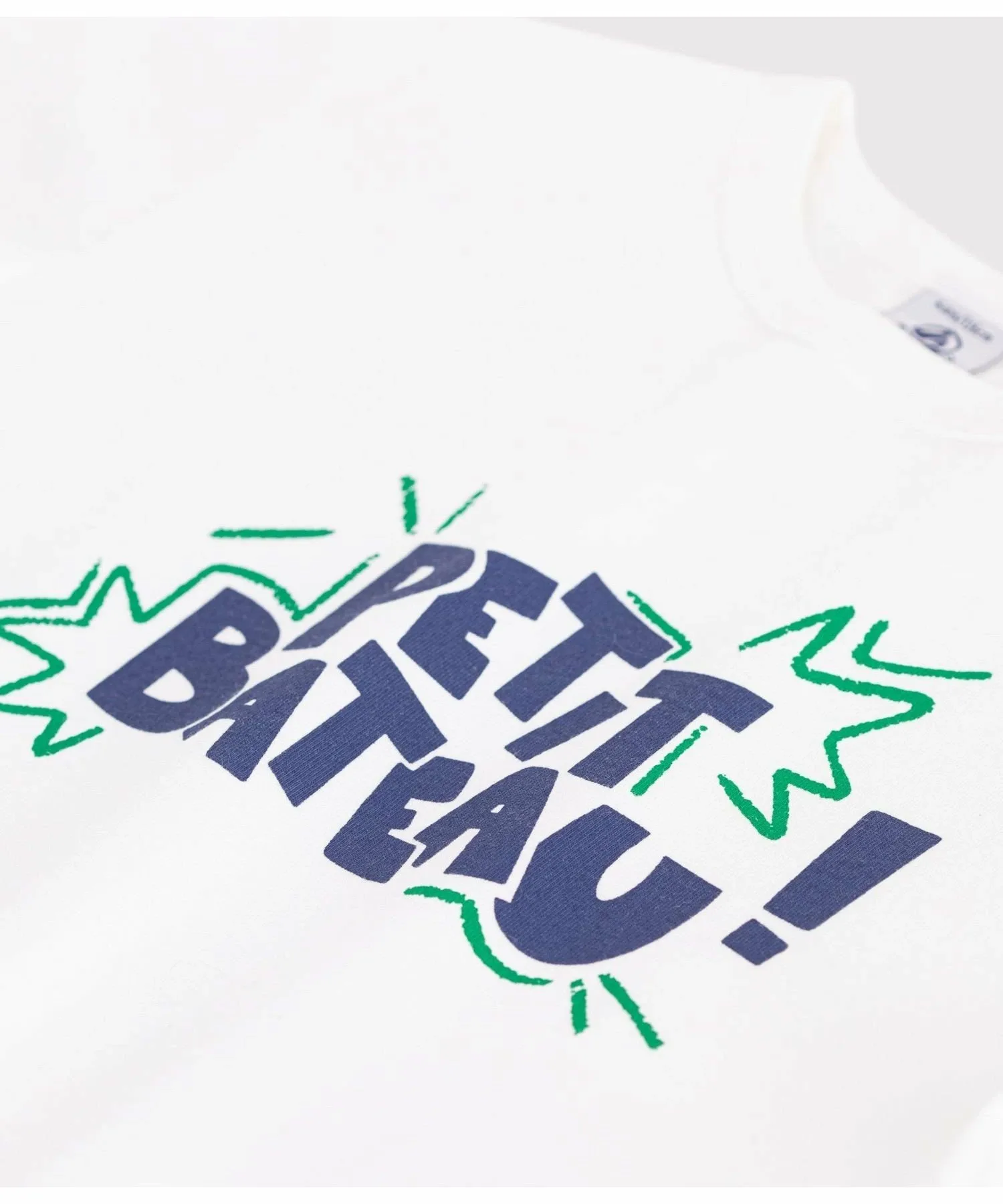 Хлопковая футболка с коротким рукавом и принтом PETIT BATEAU, Off-white/multicolor — фото 3