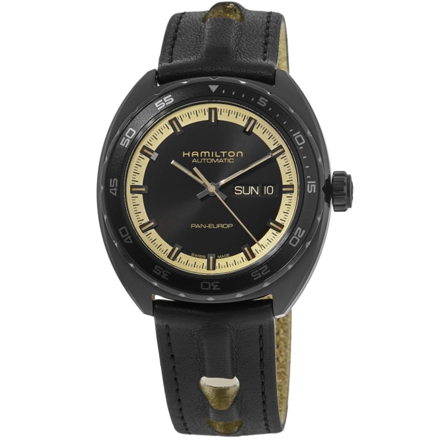 

Hamilton American Classic Pan Europ Auto черные мужские часы H35425730