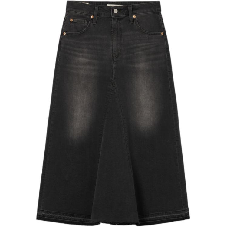 

Джинсовая длинная юбка Levi's для женщин, цвет smoke gray Levis, серый