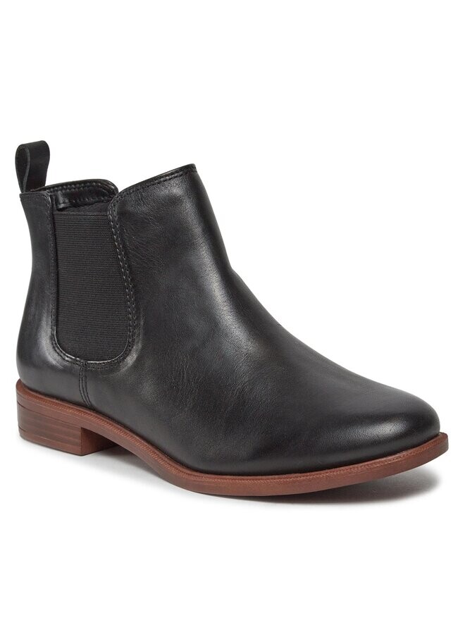 Ботинки женские Clarks на плоской подошве, черный — фото 2