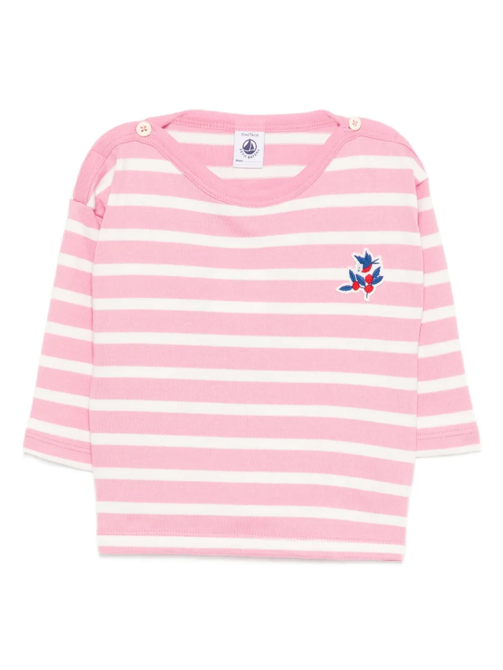 

Футболка Breton Petit Bateau, розовый