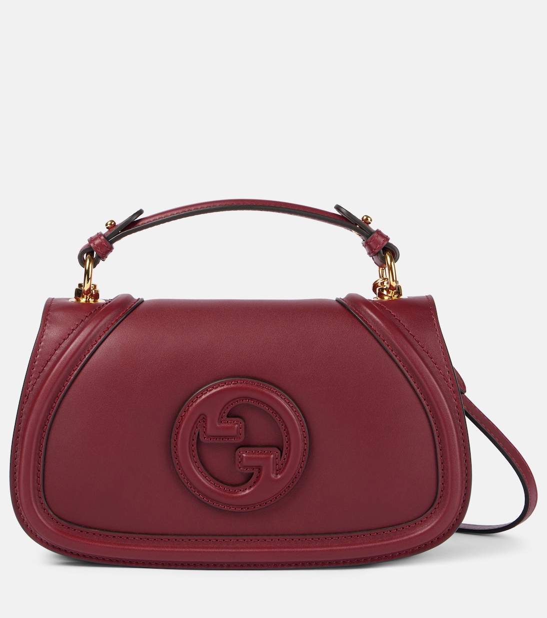

Блоди маленькая кожаная сумка-тоут Gucci, Rosso Ancora