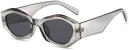 

Солнцезащитные очки Polygon для женщин, винтажные, неправильной формы, желейного цвета, мужские, в маленькой оправе, с защитой от УФ-излучения UV400 MTZJH, Clear Grey Grey