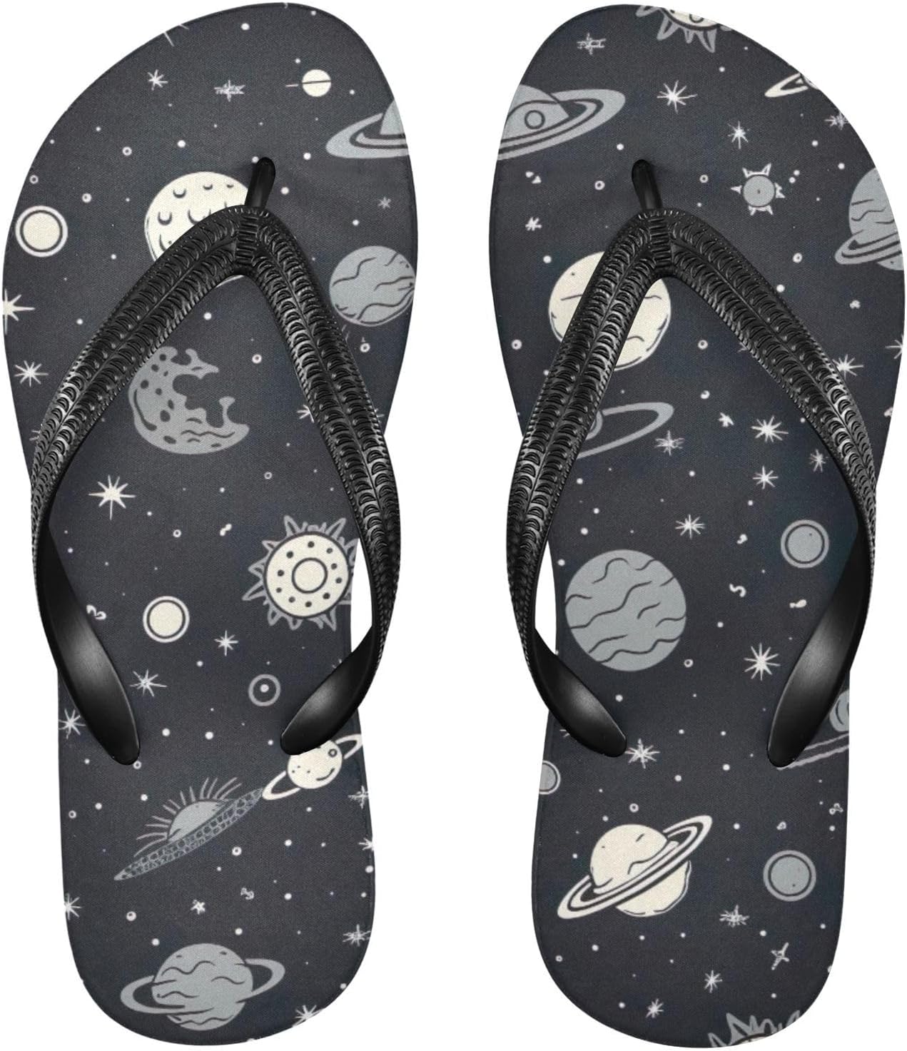 

Космическая планета галактика шлепанцы для пляжа, летние повседневные сандалии для женщин и мужчин, тапочки для душа Kfbe, Planet