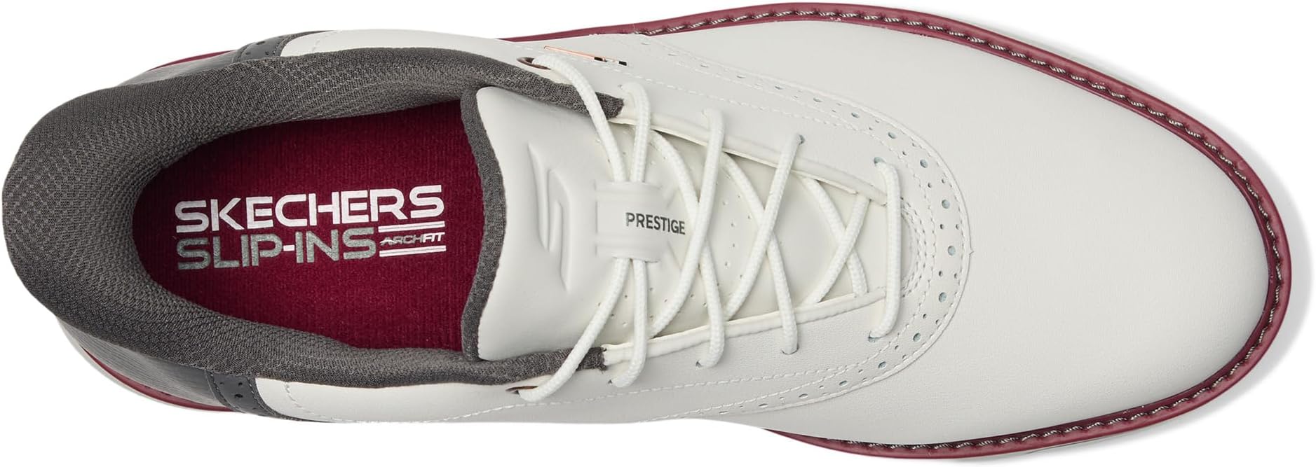 Кроссовки Skechers GO GOLF Prestige Slip-In ArchFit Spiked Golf Shoe, цвет Natural/Gray — фото 2