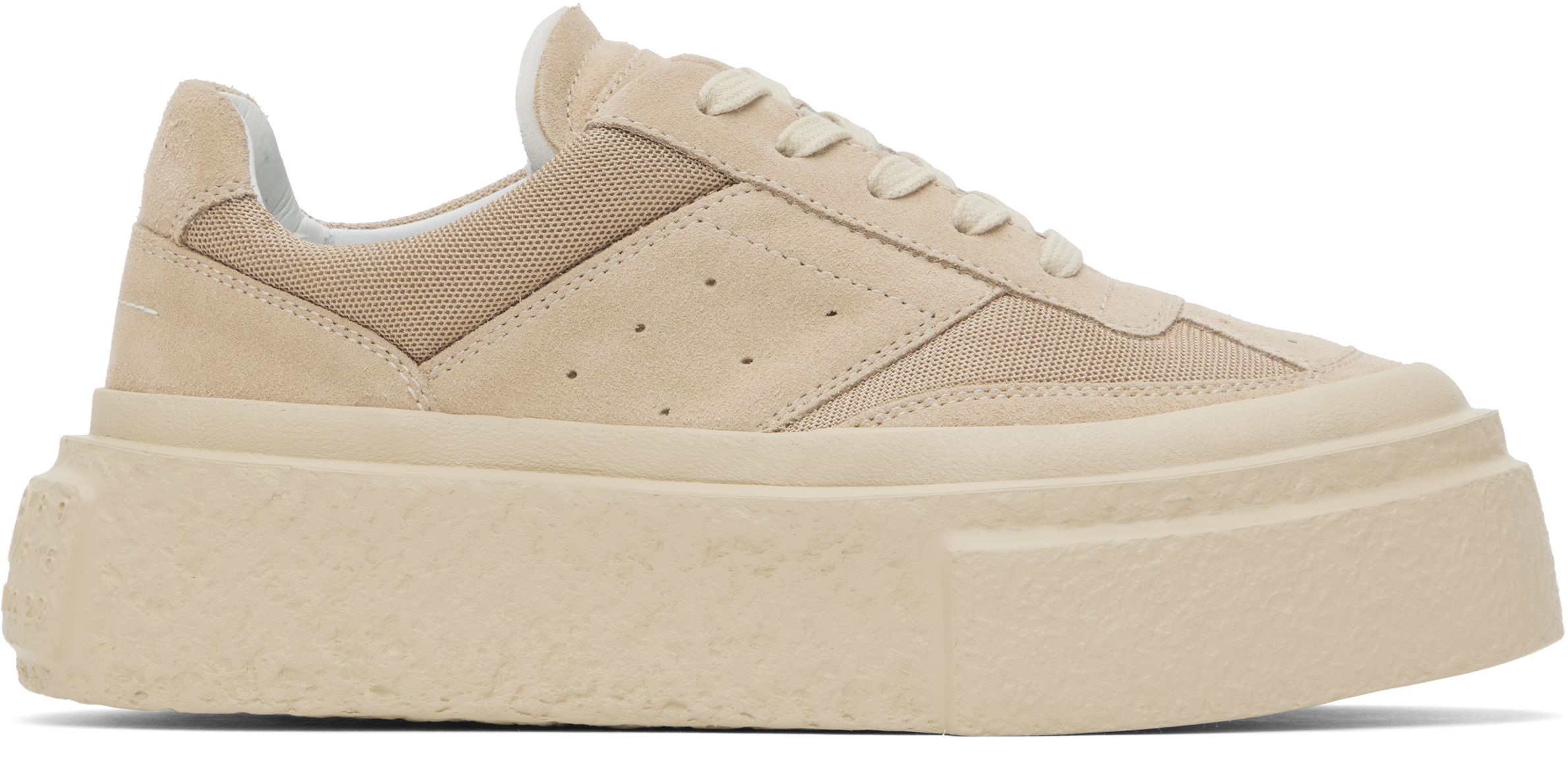 

Бежевые массивные кроссовки Gambetta MM6 Maison Margiela, Semolina