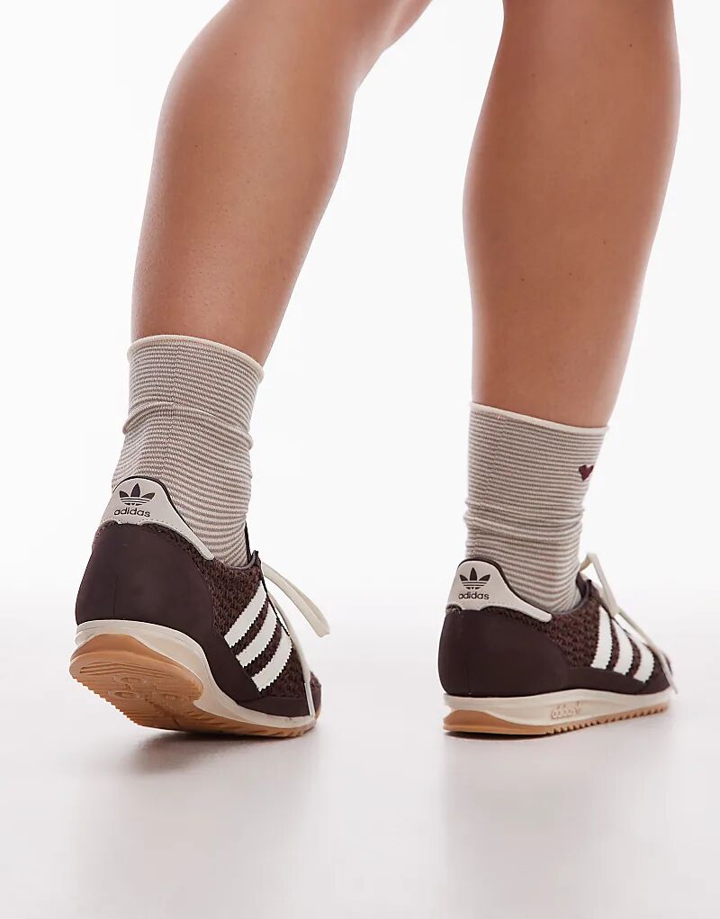 Кроссовки Adidas Originals SL 72 OG коричневого и кремового цветов — эксклюзивно для ASOS — фото 4