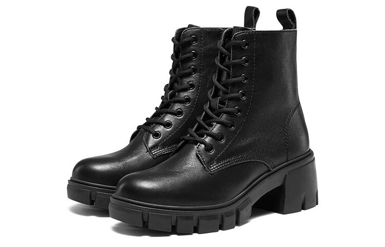 Зимние ботинки женские Skechers на каблуке, черный — фото 3