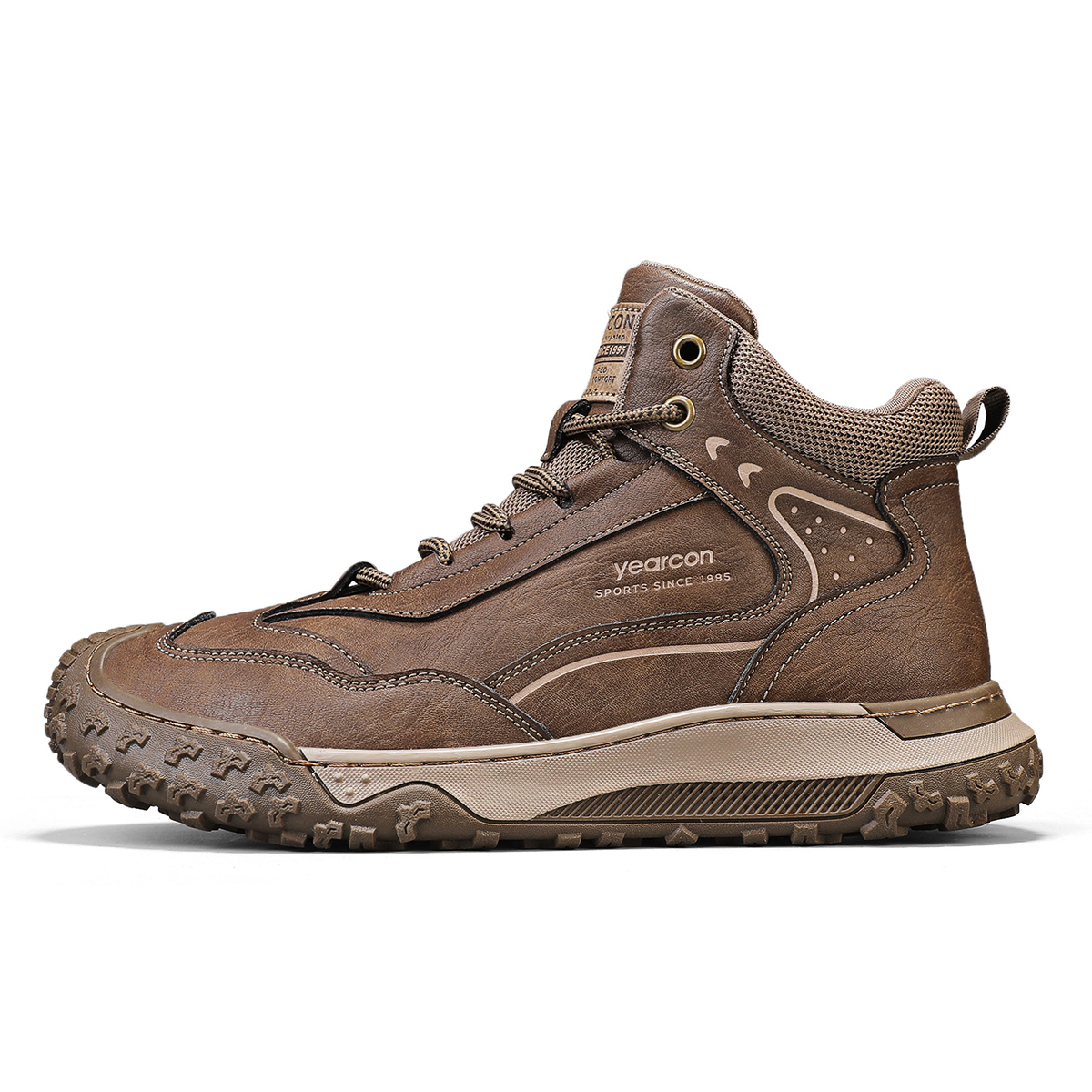 

YEARCON Высокие кэжуал кеды мужские - каштановый коричневый, цвет Chestnut Brown