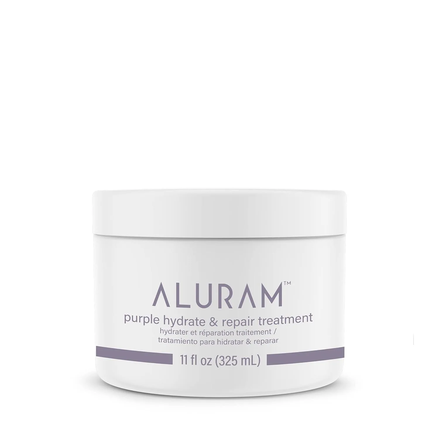 Увлажняющая и восстанавливающая маска для волос ALURAM Purple Hydrate & Repair Hair Treatment, интенсивное увлажнение, интенсивное питание для седых и окрашенных волос, 323 мл., Silver