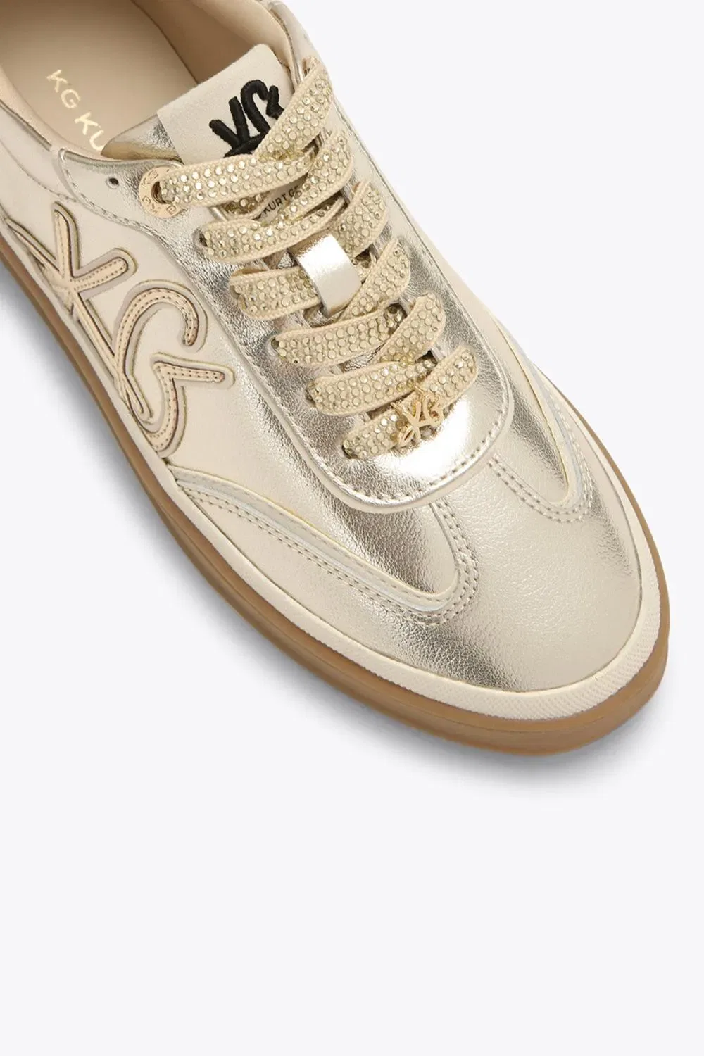 Кроссовки металлик гольд Kg Kurt Geiger, золотой — фото 4