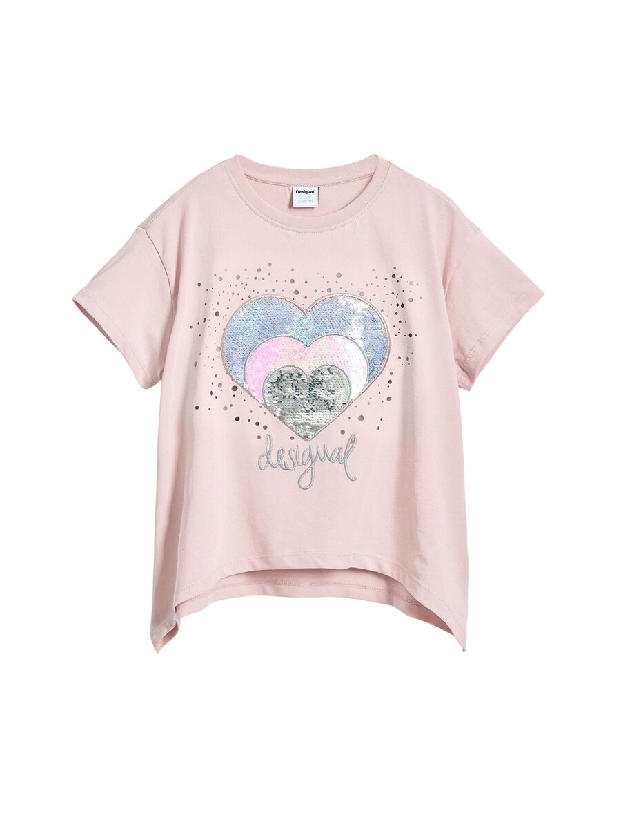

Рубашка Desigual Heart strass, розовый