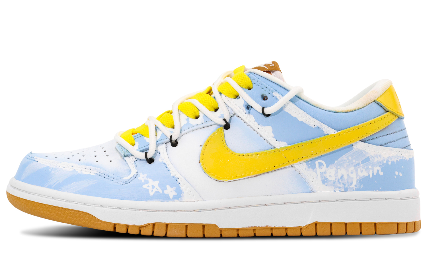 

Унисекс скейтбордные кроссовки Dunk Orange Icy Snow Nike, белый