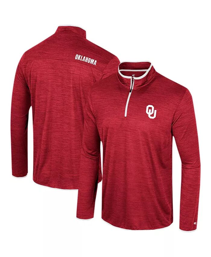 

Мужская темно-красная ветровка Oklahoma Sooners Wright с застежкой-молнией на четверть оборота Colosseum