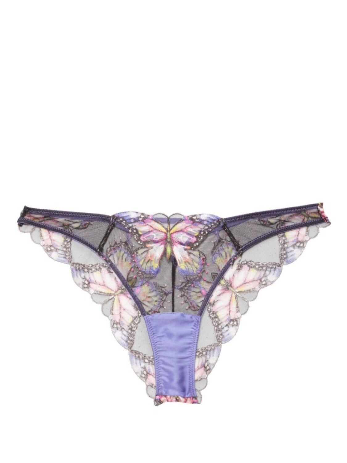 

Fleur Du Mal трусы-брифы Butterfly с вышивкой, фиолетовый
