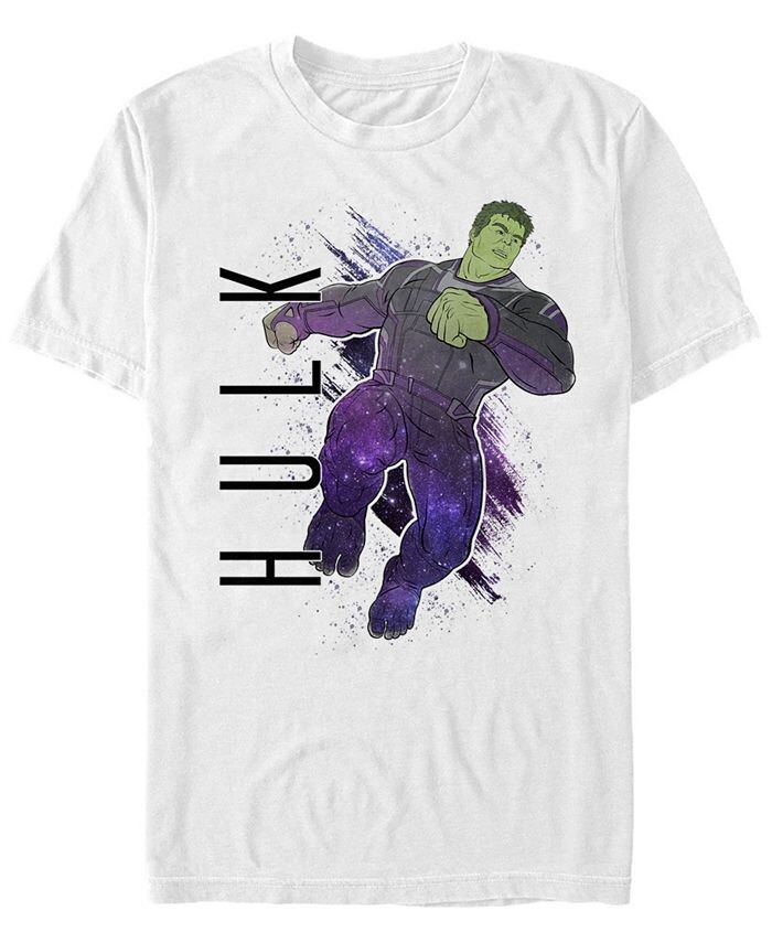 

Мужская футболка с короткими рукавами Marvel Avengers Galaxy Painted Hulk Fifth Sun, белый