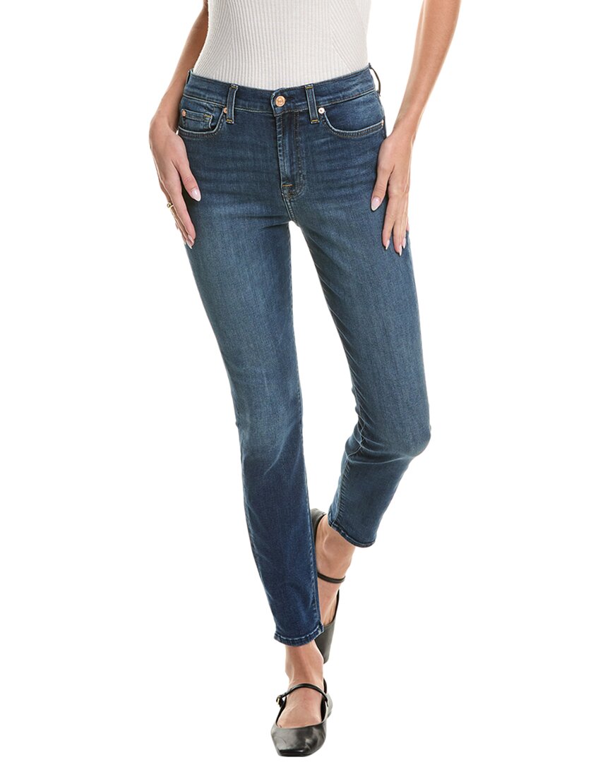 

7 For All Mankind Джинсы скинни с высокой талией Gwenevere Cambridge, синий