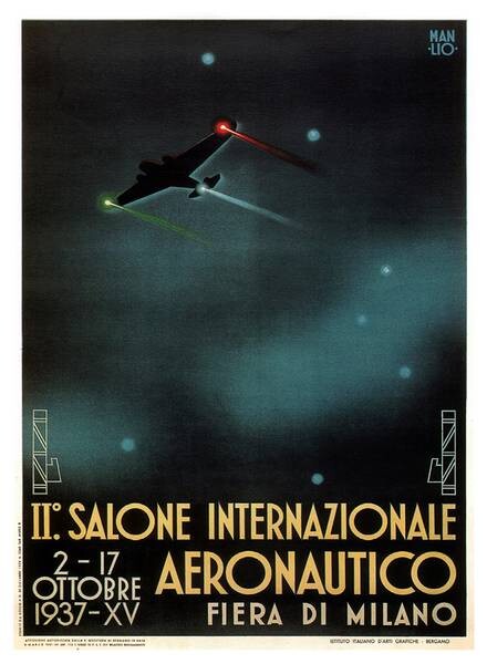 

Фреска LegendArte II° Salone Int. Aeronautico, многоцветный