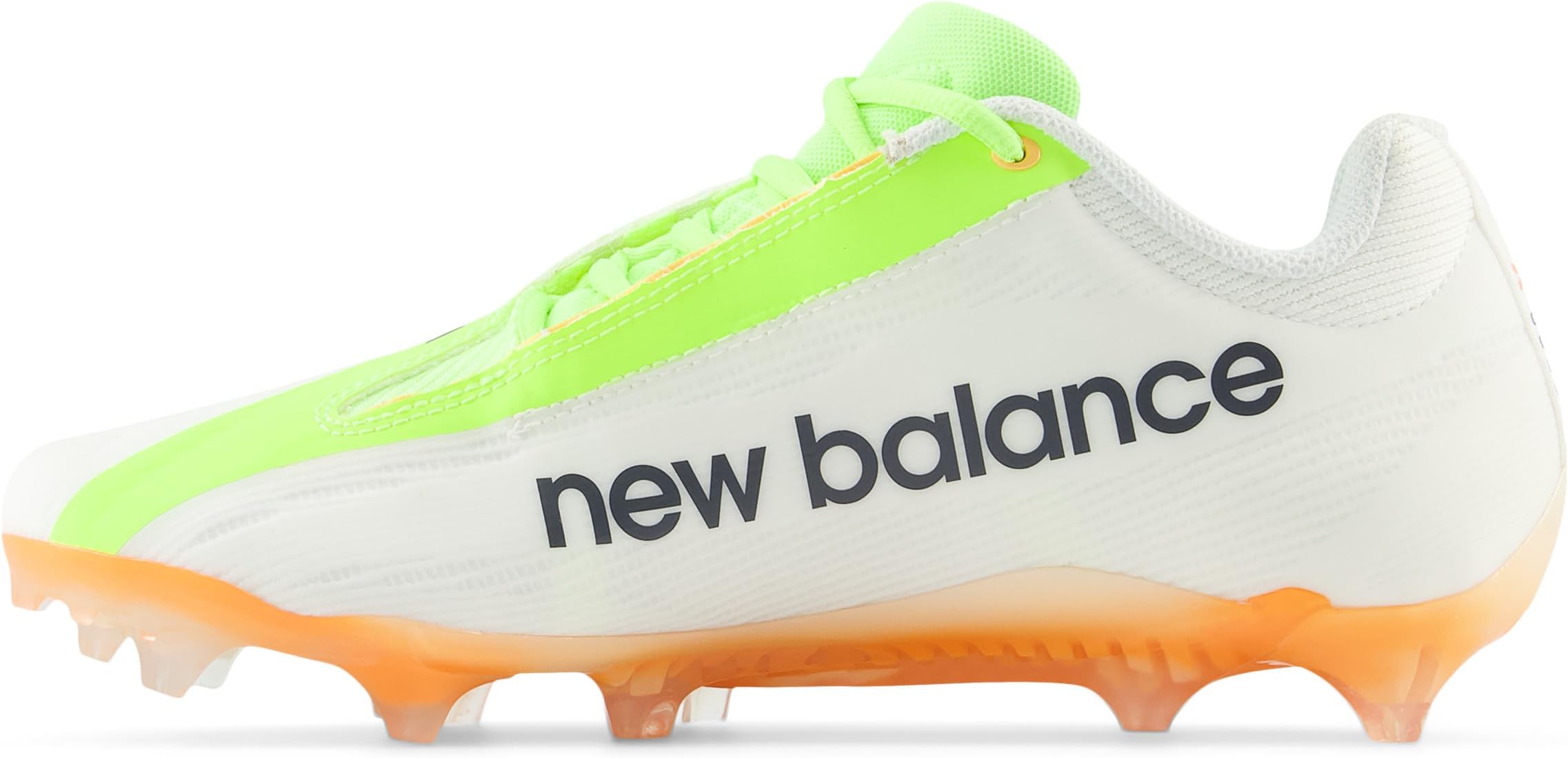 Кроссовки Unisex New Balance BurnX4 Lacrosse Cleats, White/Green — фото 4