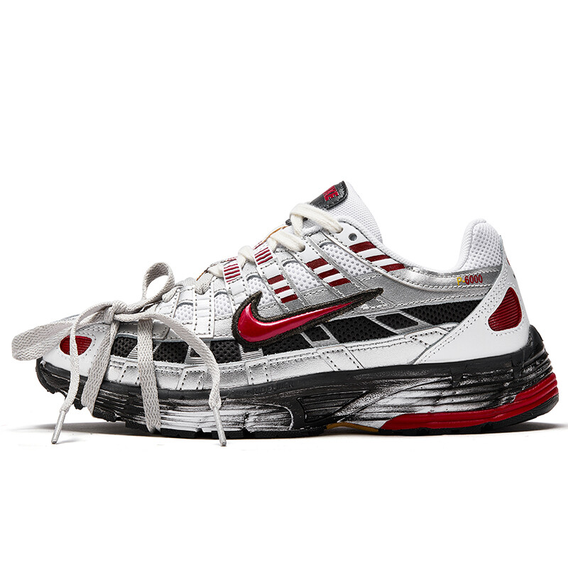 

Кроссовки женские P-6000 с низким верхом, белые/черные Nike
