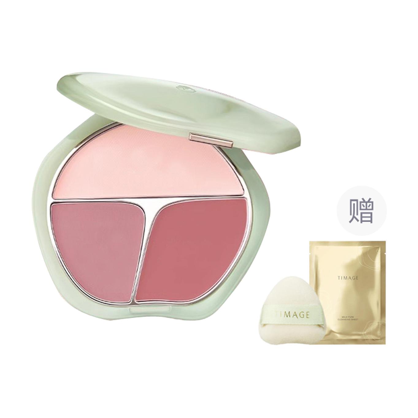 

TIMAGE Палетка для контуринга и коррекции тона кожи contested green flow jade tricolor blush