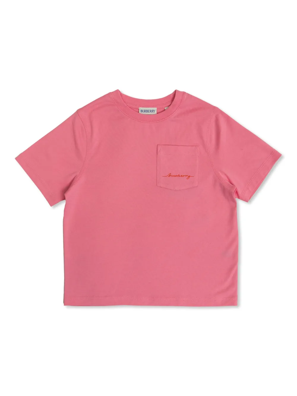 

Футболка с логотипом BURBERRY KIDS, розовый