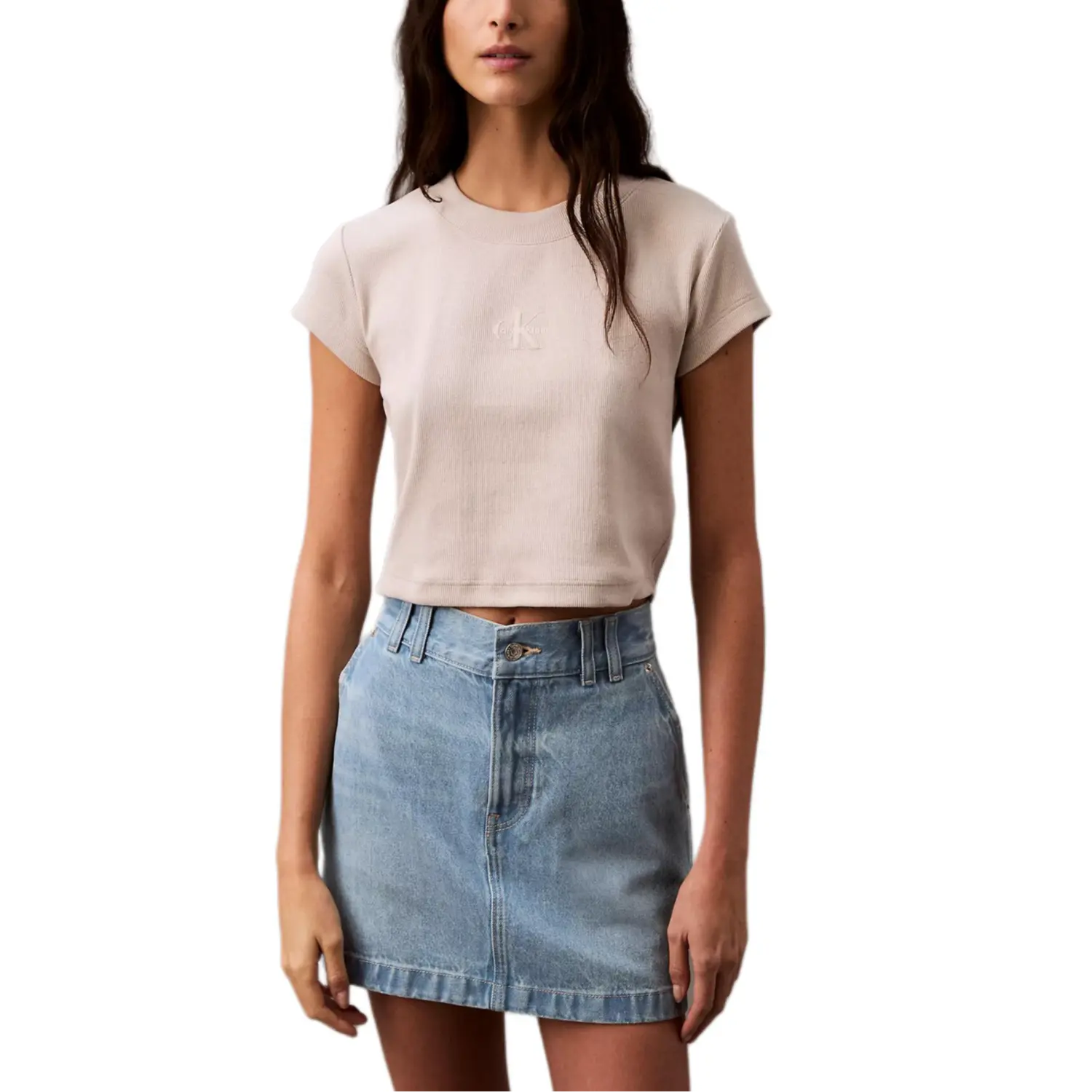 

Футболка женская серая Calvin Klein, серый